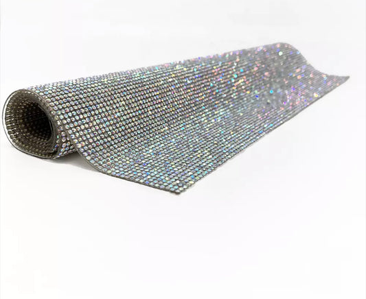 Crystal AB Mesh Rhinestone Mat